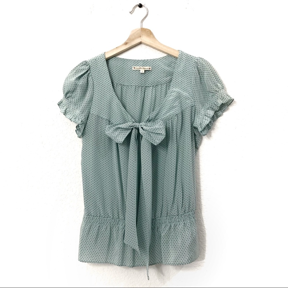 Nanette Lepore Silk Polka Dot Top